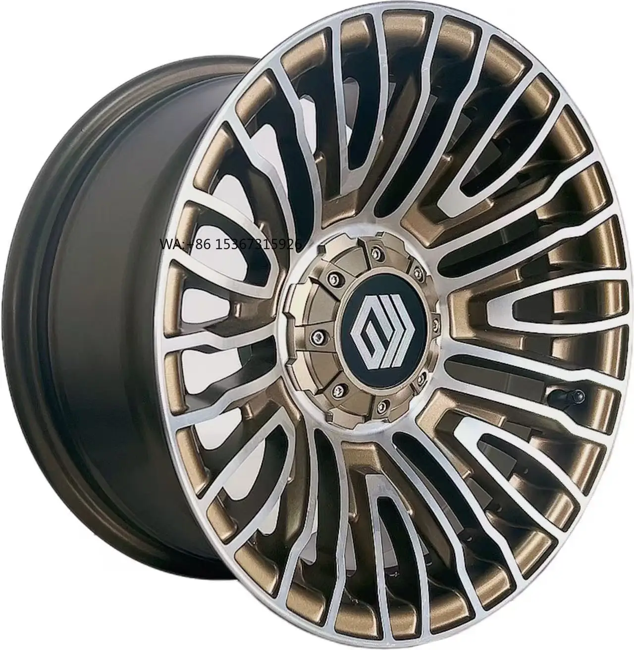 

Golf Cart Wheel W-163 Lux Link Matte Bronze W/M Features 14*7 HUB 67.3 PCD 4-101.6 ET-25