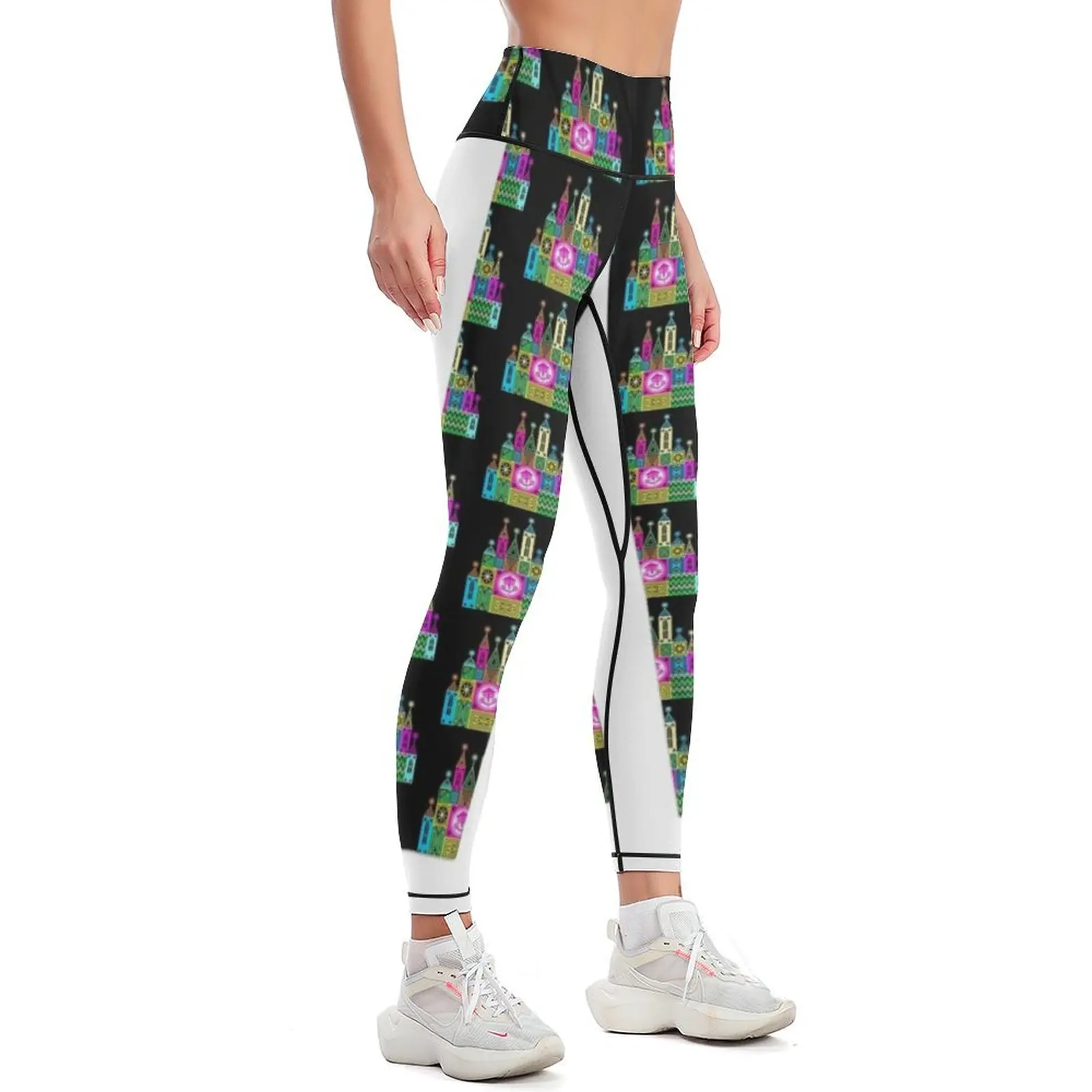 It's a Small World Inspired Graphic Leggings legging gym gym clothing Womens Leggings