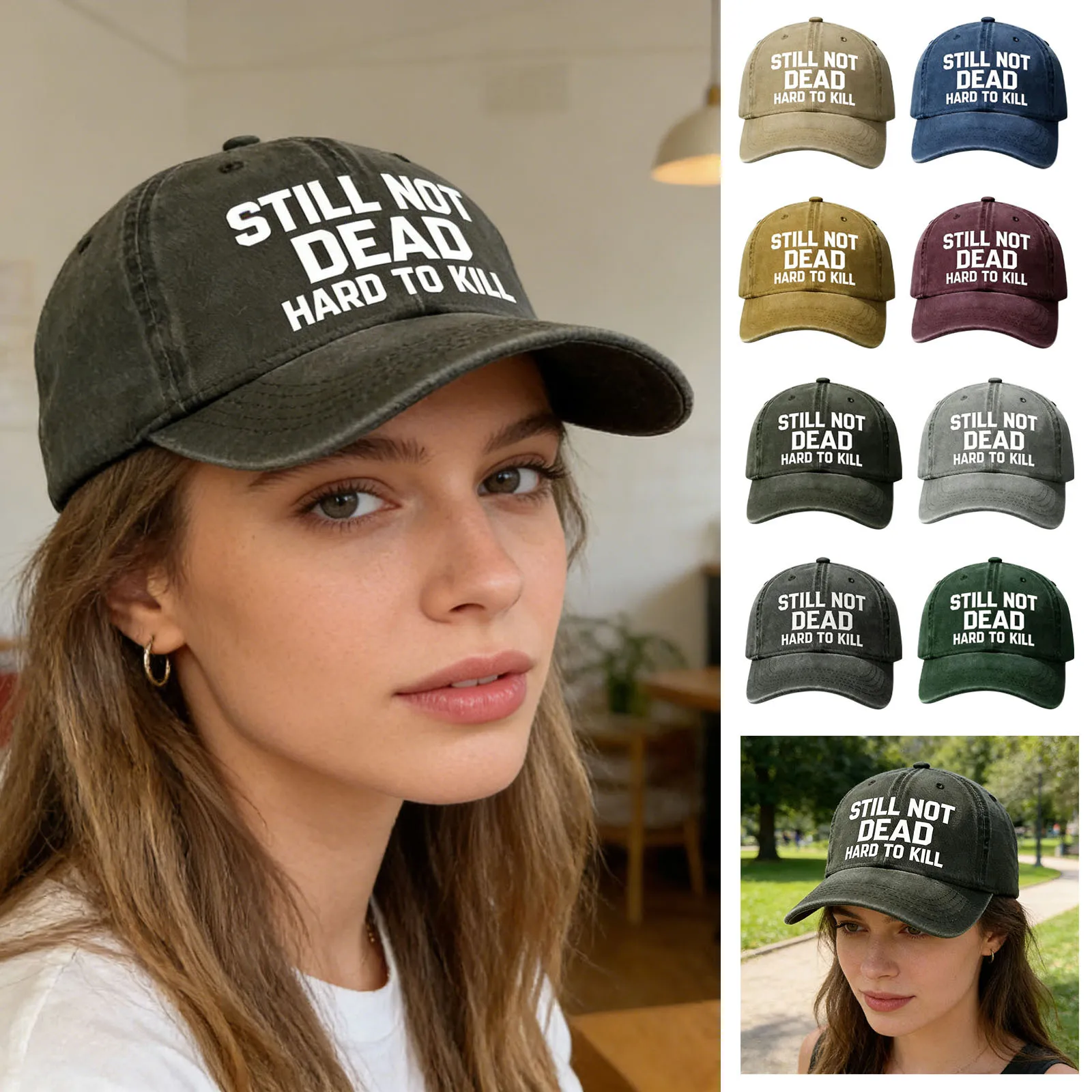 Men' & Women' Vintage Washed Distressed Baseball Cap Suitable for Sporty Style, Soft Crown Retro with Iconic 