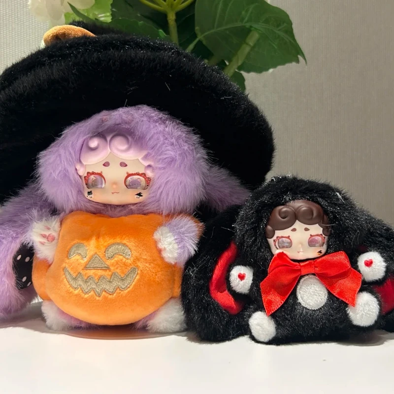 

LuckyDeerNai Halloween Magic Witch Hanging Card Bunny Surprise Bag Action Figure Cute Anime Doll Plush Pendant Vinyl Toys Gift