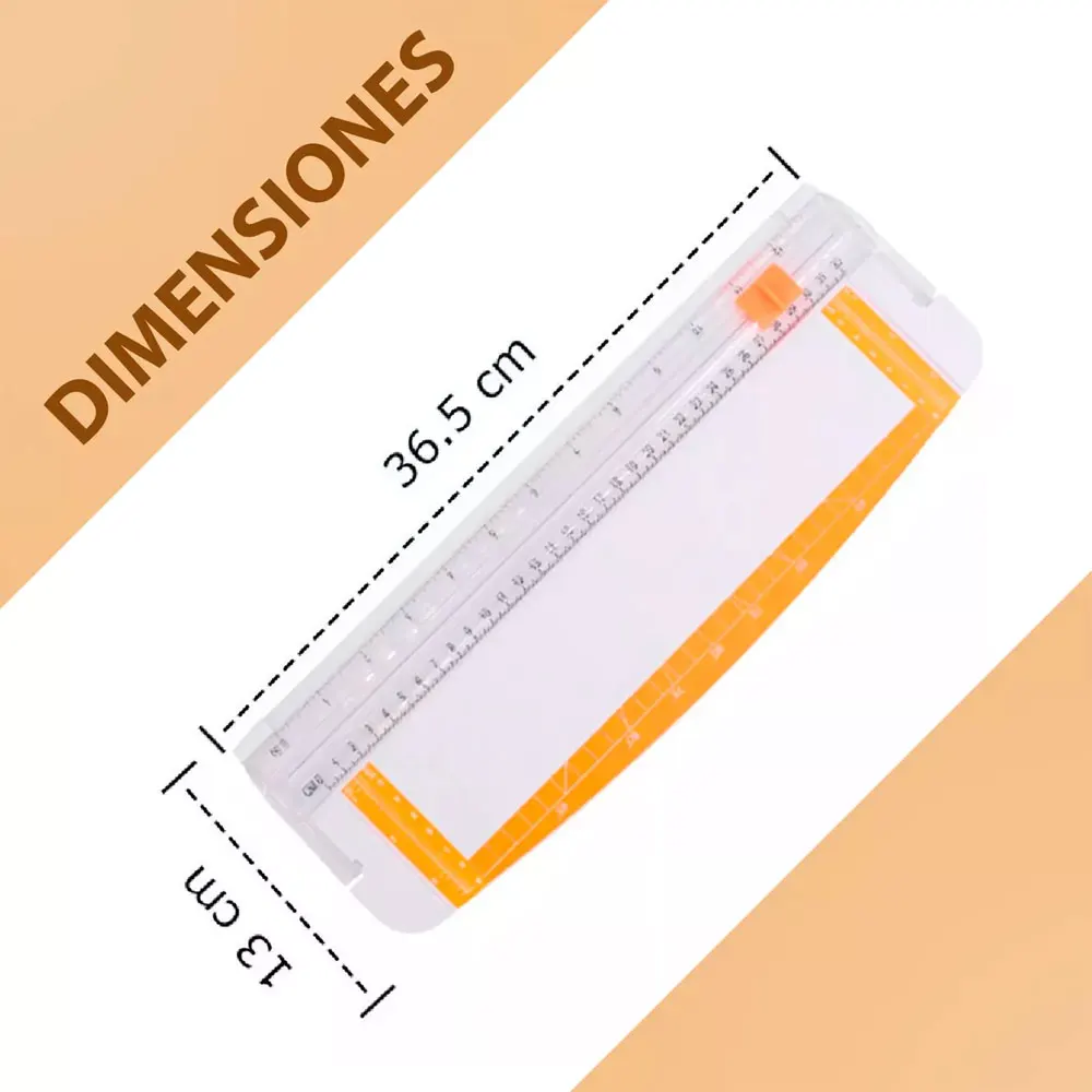 Cortador de papel portátil pequeño A4 con diseño de regla de 12,6 pulgadas para un corte preciso, apto para papel, cartón y fotos.