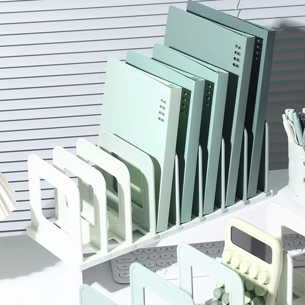 Adjustable Detachable Bookends Dividers Non-slip Vertical Book Holder Space Saving Easy To Install Desktop Book Stand Office