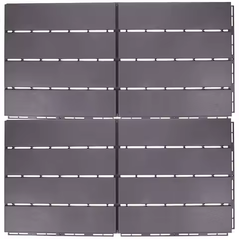 4 Pcs Balcony Floor Deck Tile Interlocking Outdoor Flooring High Density Plastic Durable Patio Garden Home Supplies