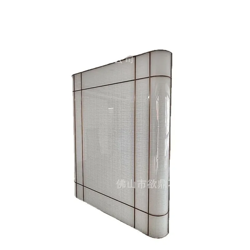 Modern Curved Stainless Steel Frame Silk Art Corrugated Glass Partition Floor to Ceiling Screen for Clothing Store Decor