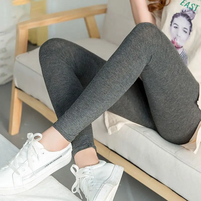 Black Leggings Woman Insulated Skin Student Nude Hips Jog Embroidery Loose Bootcut Thermo Checkered Matte V-Cut Beautiful Tights