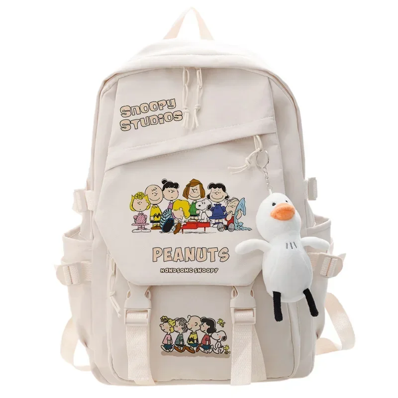 Snoopy Studenten Junior Senior High School School Schooltas met grote capaciteit Rugzak Man Vrouw Reisschoudertas Nylon handtas