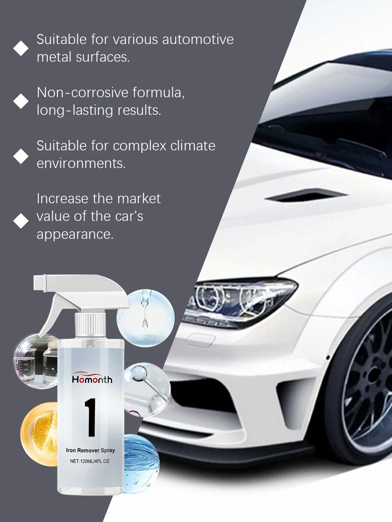 120ml Anti-Rust Remover Derusting Spray Metal Cleaner Maintenance Iron Cleaning Rust Spray Car Cleaning Products Auto Accessory