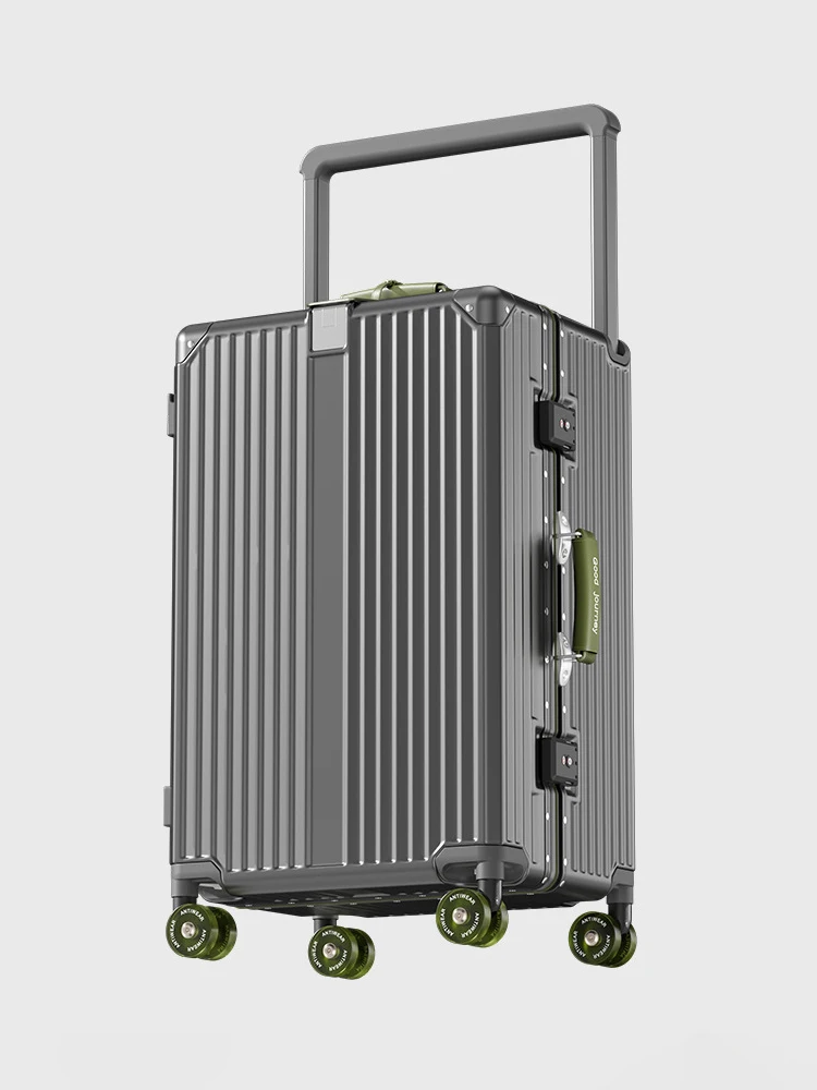 حقيبة سفر بإطار من الألومنيوم بمقبض واسع وحقيبة أمتعة بعجلات مع قفل TSA بسعة كبيرة تحمل على الأمتعة #1