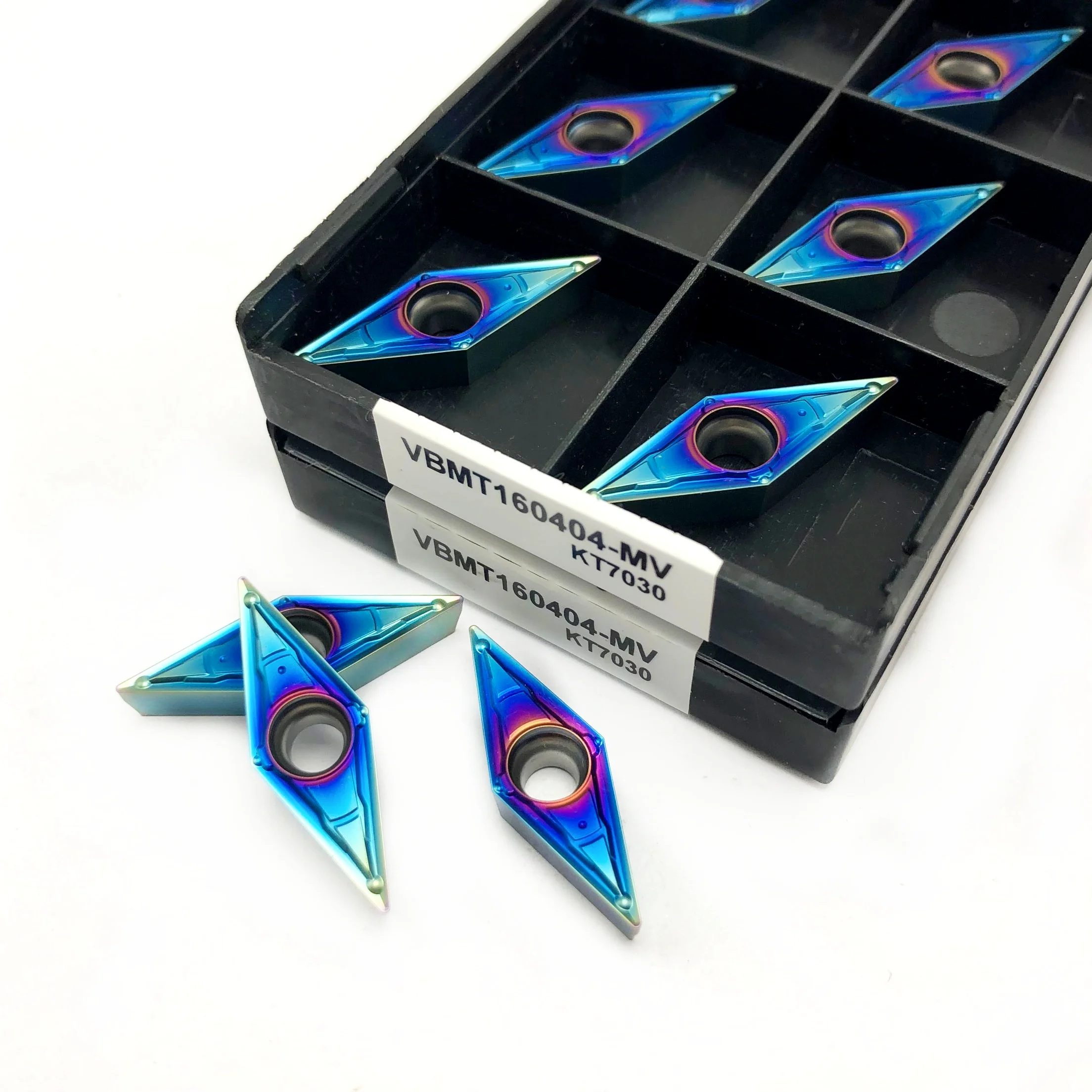 Inserts Inserts KT7030 alat pemutar penggilingan VBMT 160404/1608 KT7030 mesin CNC sisipan karbida pemrosesan baja bilah
