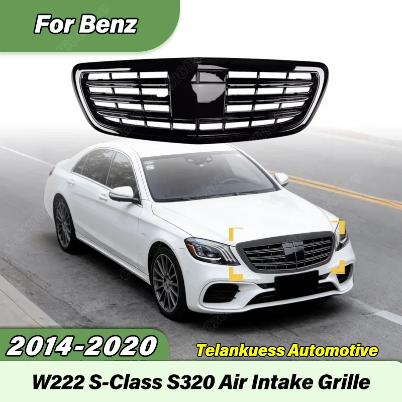 For Mercedes Benz W222 S-Class 2014 2015 2016 2017 2018 2019 2020 Automobile AMG Style Front Bumper Air Intake Grille Body Kit