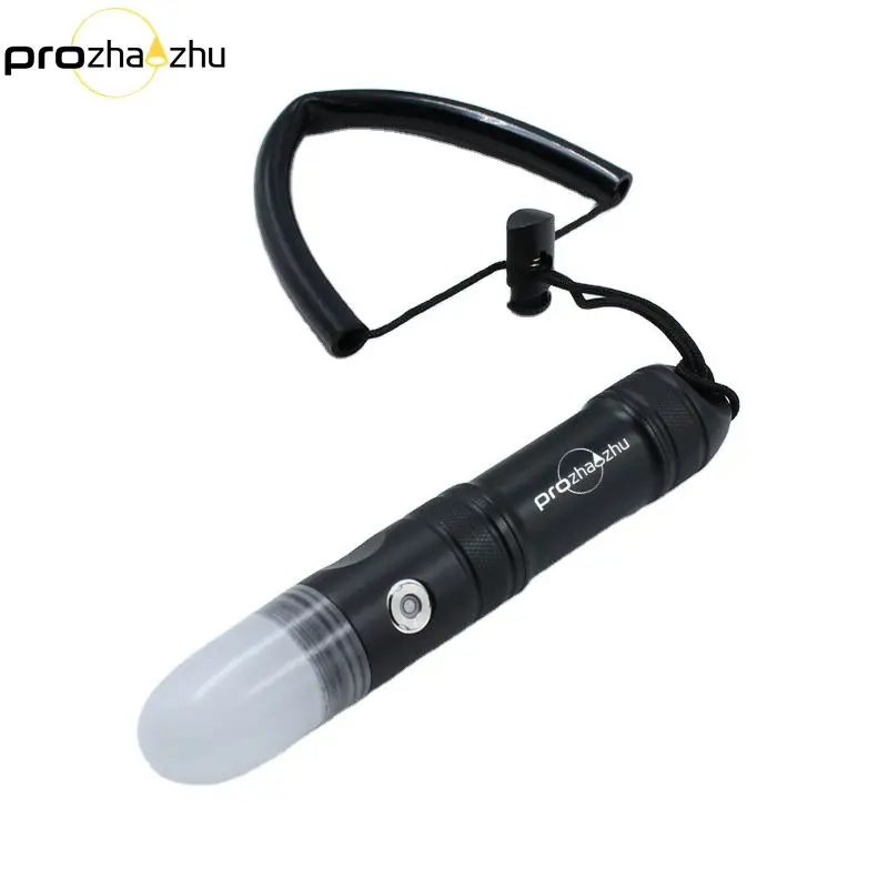 IP68 Impermeabile 4000 Lumen LED Luce di segnalazione per immersione USB ricaricabile 100M Faro subacqueo Luce stroboscopica Luci subacquee alte