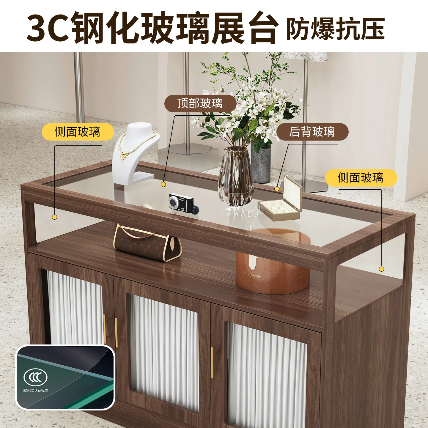 #Island DisplayCabinet Modern Simple Women's Clothing Store Bar Cashier Counter Island Cabinet Flow Counter Side Cabinet Storage