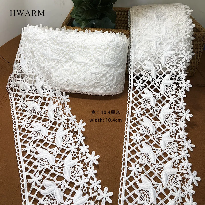 Beautiful Water Soluble Lace Fabric Embroidery Milk Silk Bar Code Household Soft Decoration Clothing Skirt Wedding Curtain Pillo