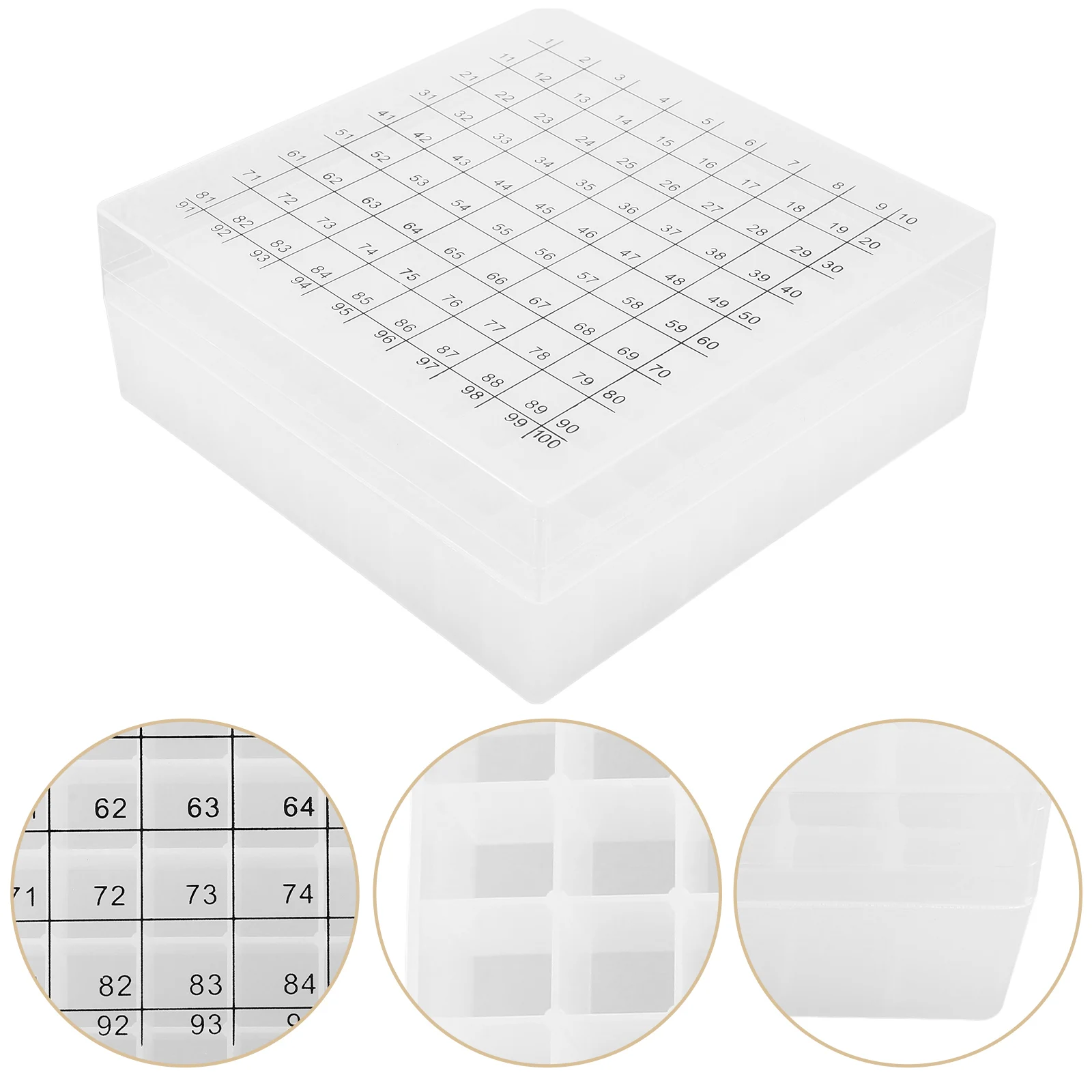 

Cold Storage Box Plastic Rack Multicompartment Test Tube Holder For 1.8/2/5/10Ml Microcentrifuge Vials Lab