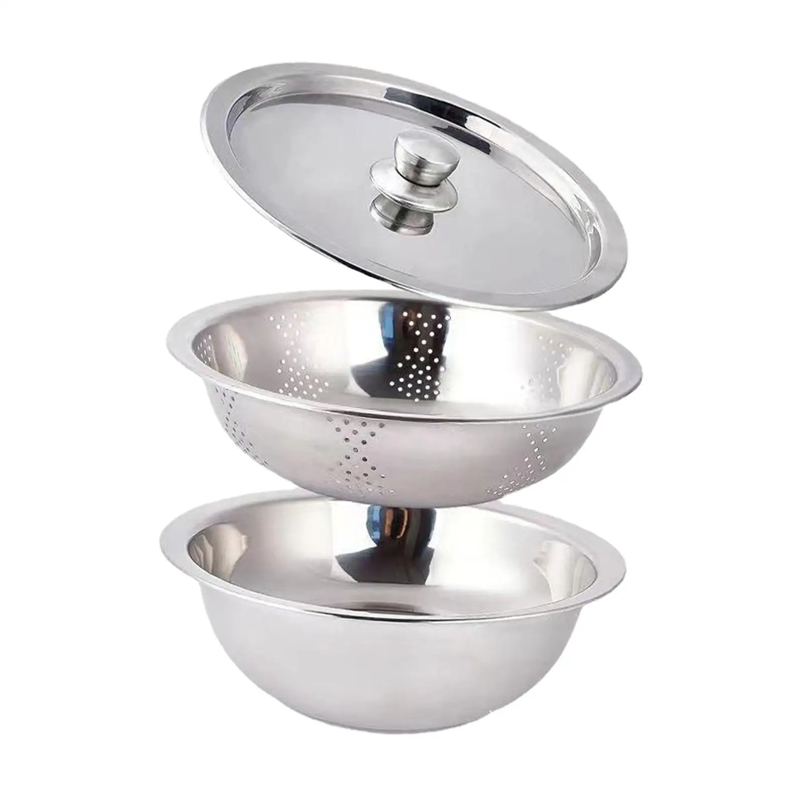 Colander and Bowl Set Food Storage Container Keep Fresh Produce Container Microporous Colander for Meal Prep Lettuce Grapes