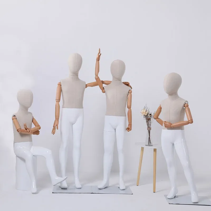 Full Body Sitting Child Mannequin for Clothing Store Window Display Kids Model Props Dummy for Garment Shop Showcase Shelf