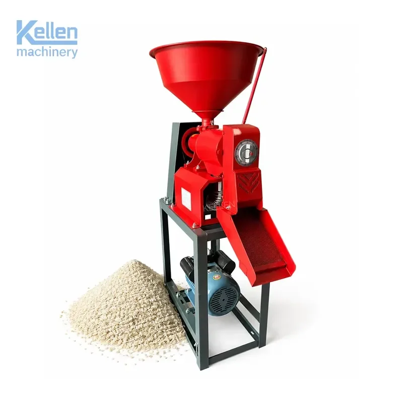 CE Certificate Adjustable Pressure Rice Milling Machine Prevent Blocking Paddy Huller Miller Machine Easy Maintenance for