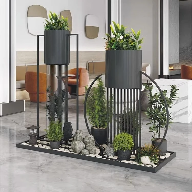 Wrought iron flower stand, green plant rental plant rental