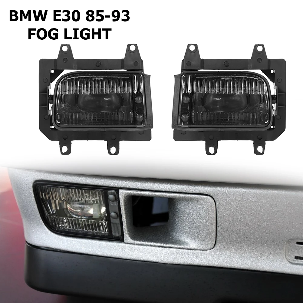 

For E30 85-93 Front Bumper Fog Lights 63171385945 63171385946 Fog Lamps+Bulbs