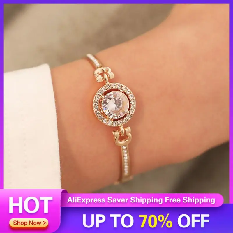 Fashion  Women's Joker Bracelet Fast-selling   Simple temperament noble flash drill bracelet Handwear