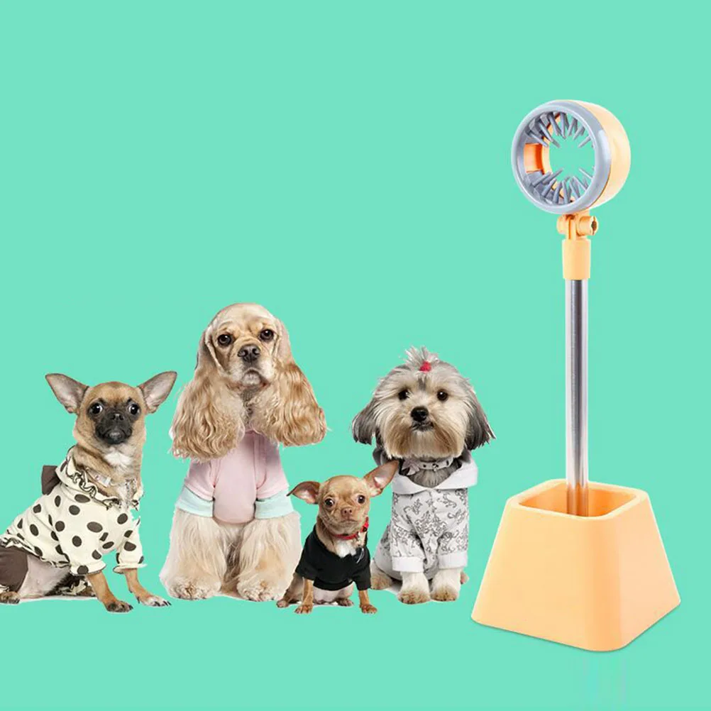 

Pet Hair Dryer Holder Yellow 180 Degrees Rotation Hands Free Organizer Stand Compact Space Saving Adjustable Rack for Easy