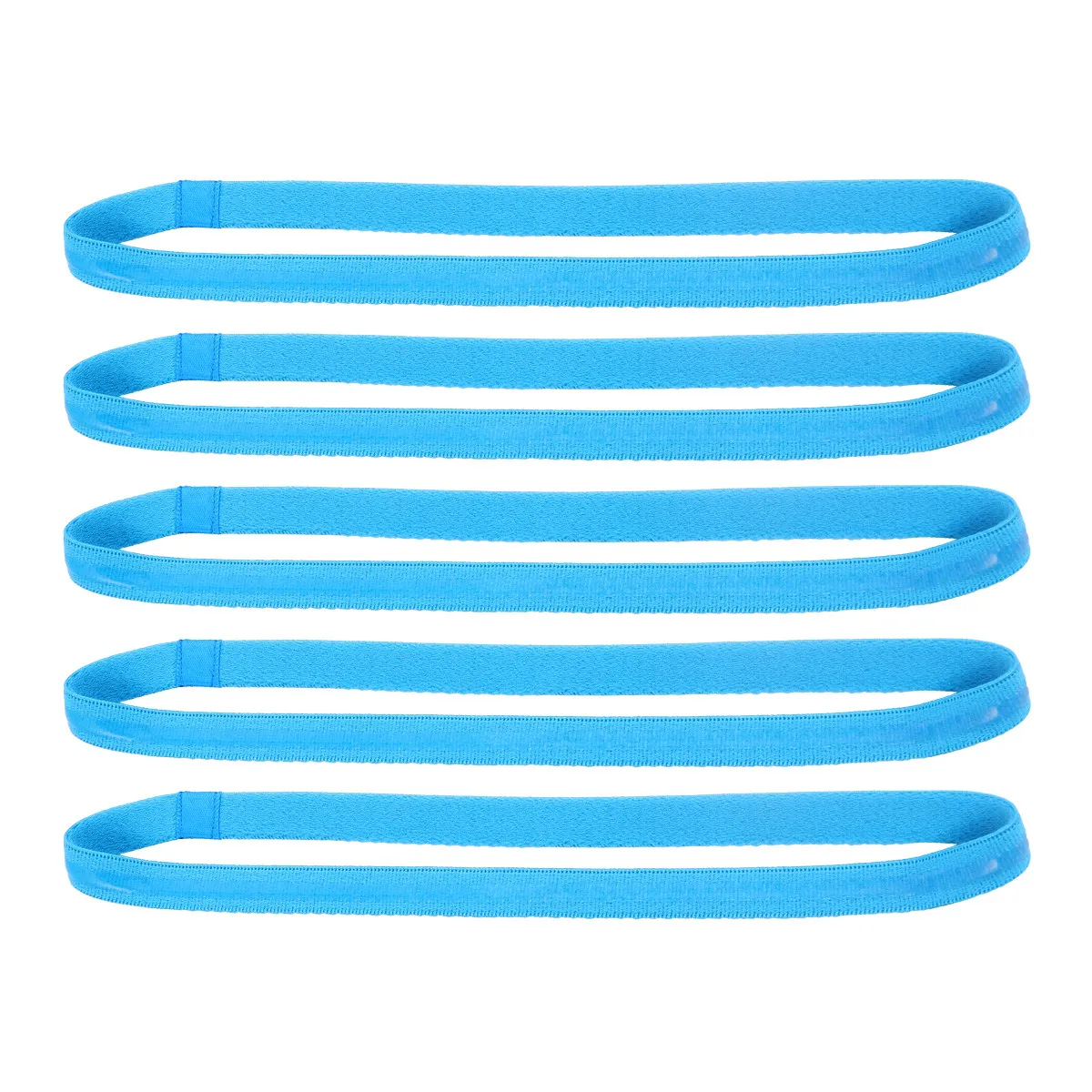 5Pcs Sports Headbands Elastic Breathable Sweat Absorbing Hair Bands Non-Slip for Yoga Workout Headbands Elastic Hair Band