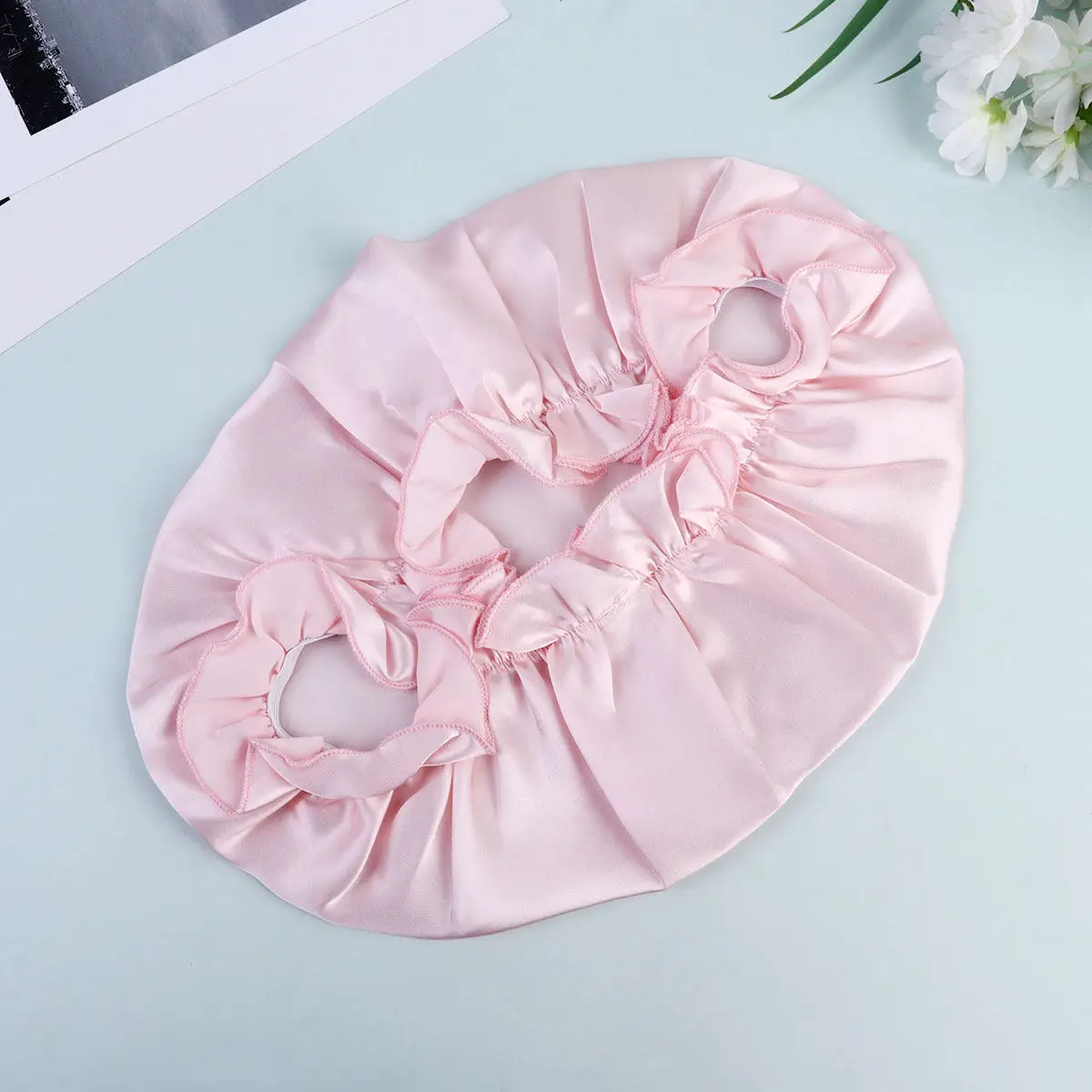 1Pcs Silk Sleeping Cap for Women Hair Protection Night Bonnet Elastic Stretchy Fit for Long Hair Makeup Face Wash Chemo