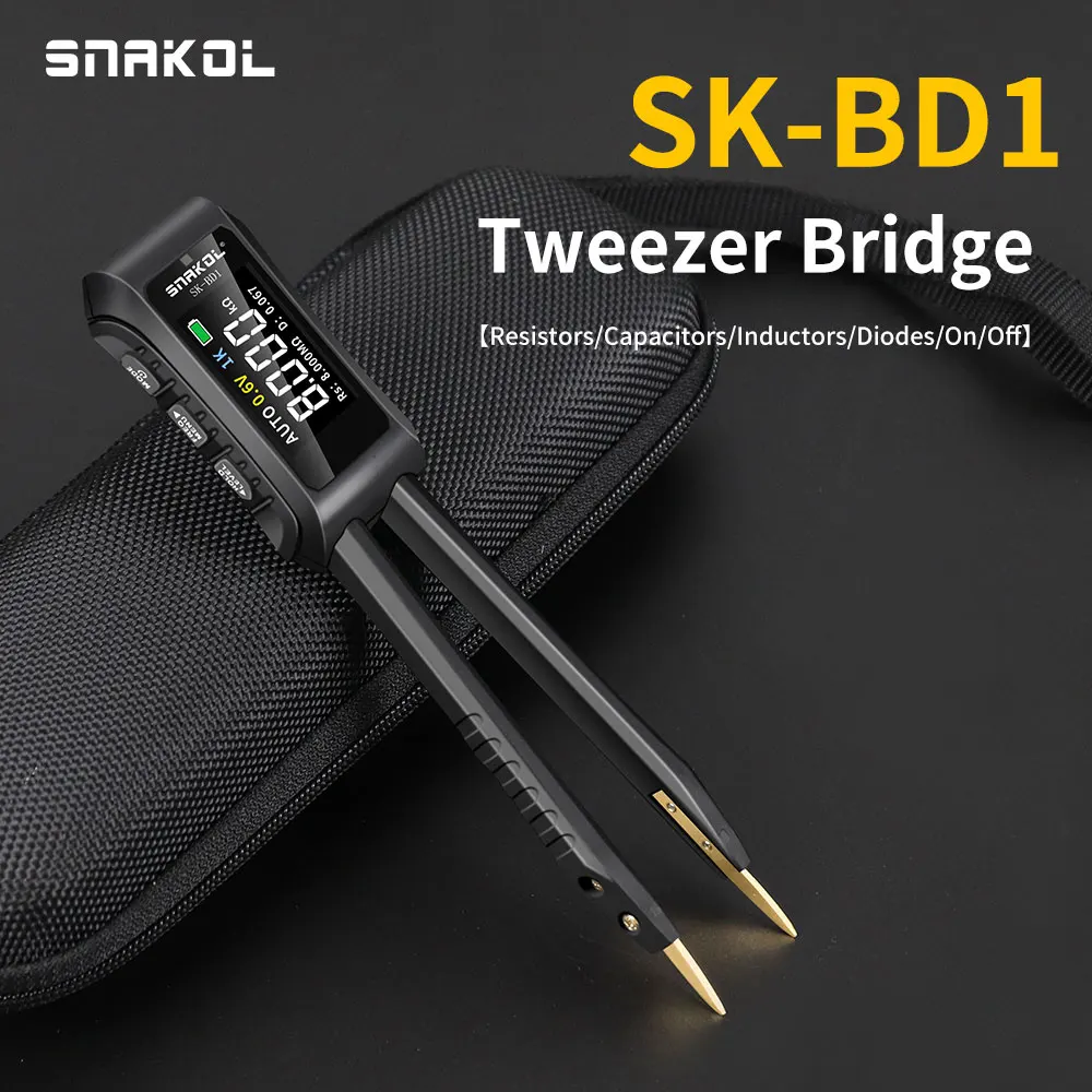 Inteligente Digital Pinça Lcr Smd Esr Tester Resistência Capacitância Indutância Continuidade Diodo Componente Eletrônico Teste Medidor