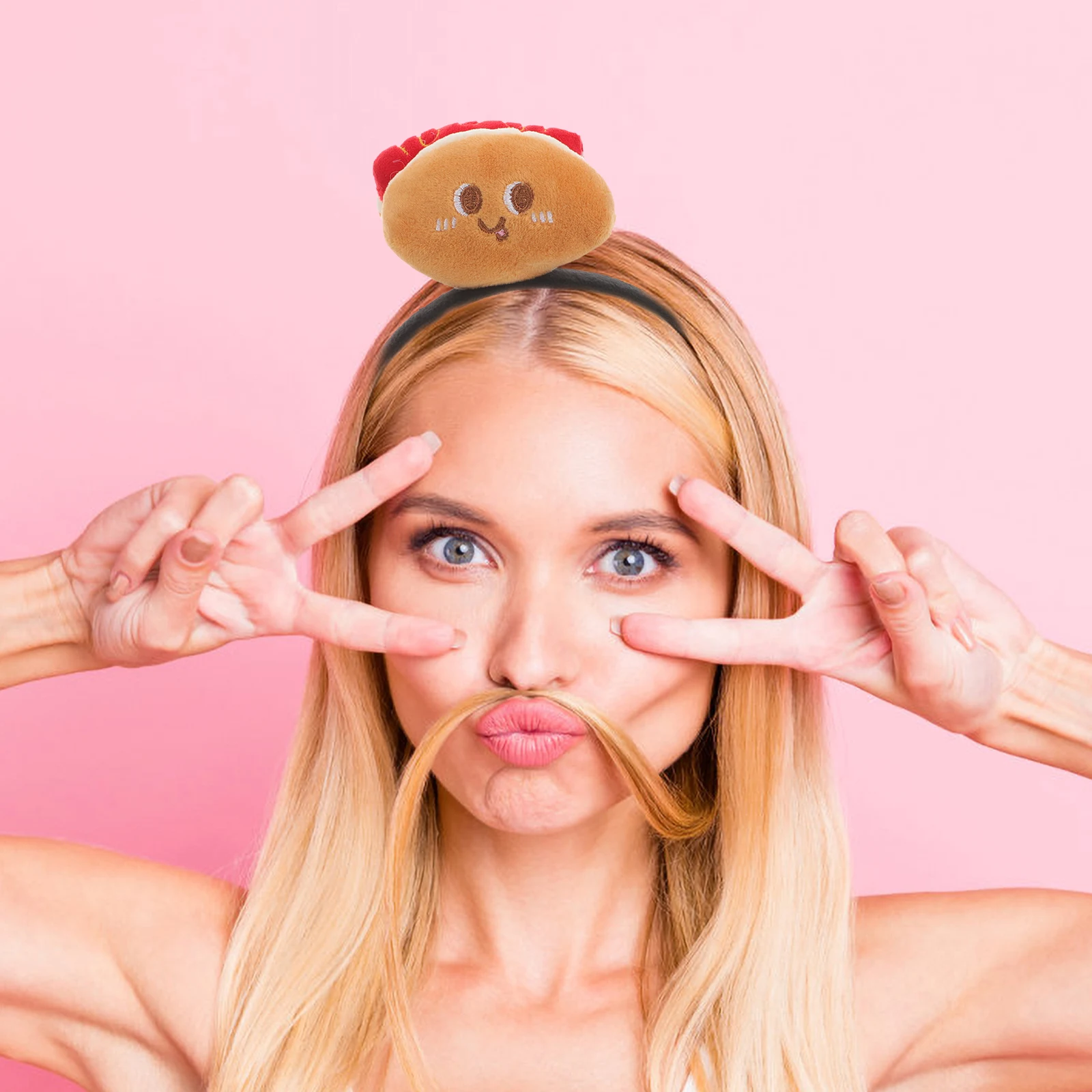 

Мультяшный головной убор с хот-догом, забавный аксессуар для костюма, прочный аксессуар для Хэллоуина, вечерние женские повязки для косплея для взрослых, аксессуары для укладки волос