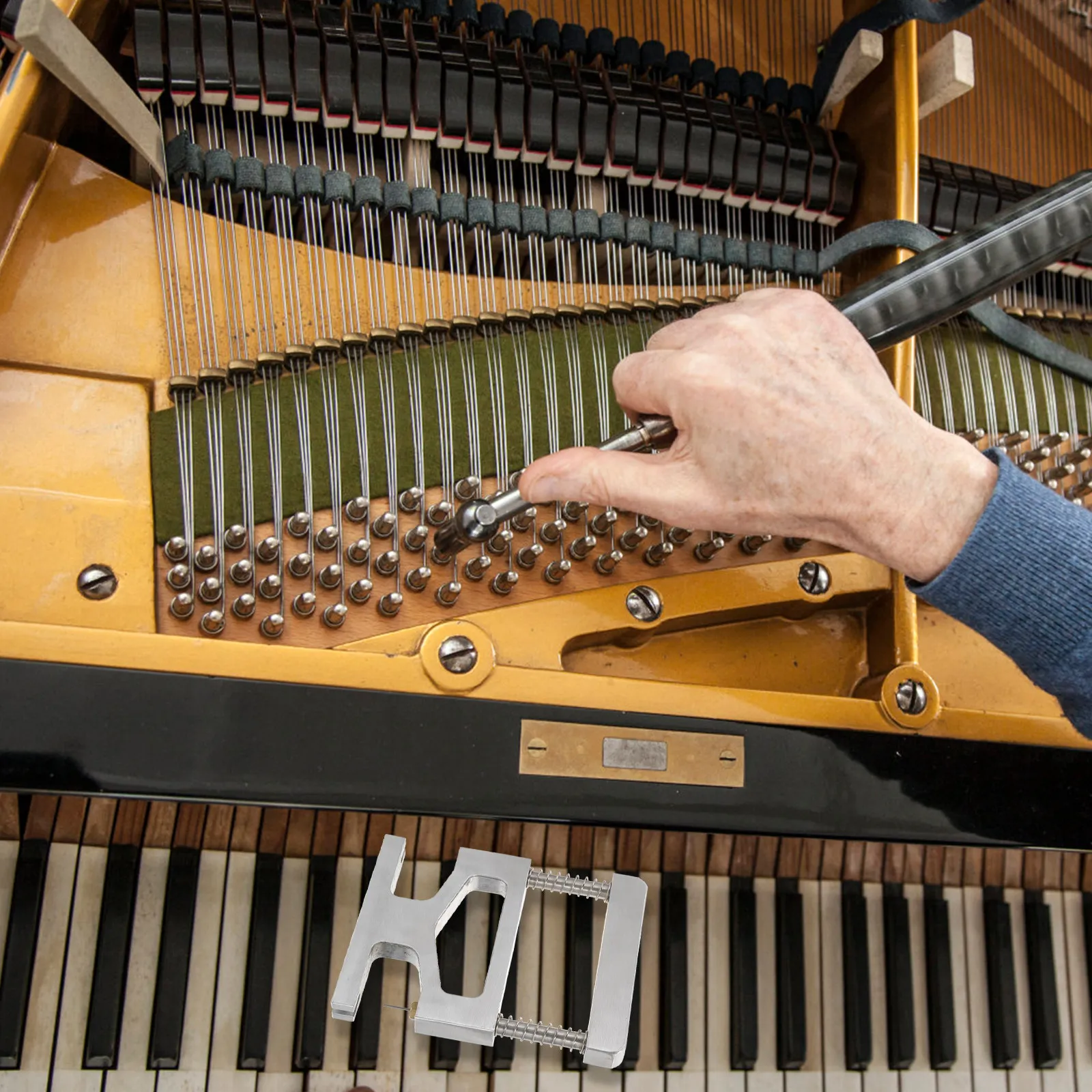 

1 шт. Прочный инструмент для настройки пианино, серебристая игла Shenda для загрузки/выгрузки, портативный, простой в использовании, для профессионального обслуживания