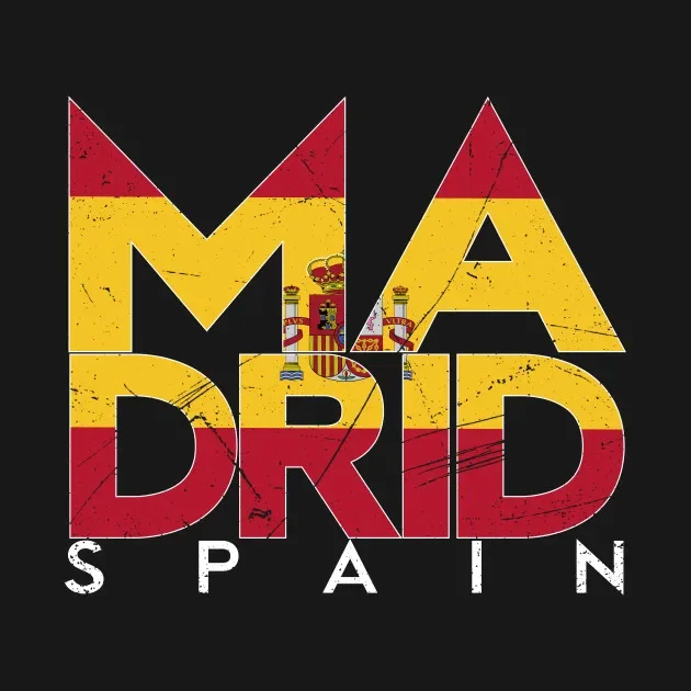 Spanish Flag Madrid Spain Mens T Shirt. New 100% Cotton Short Sleeve O-Neck Casual T-shirts Loose Top Size S-3XL