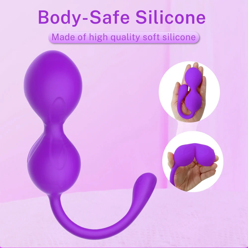 Silicone Remote Control Shaped Vagina Double Balls Bullet Vibrator Sex Toys Kegel Exercise Jump Egg For Women