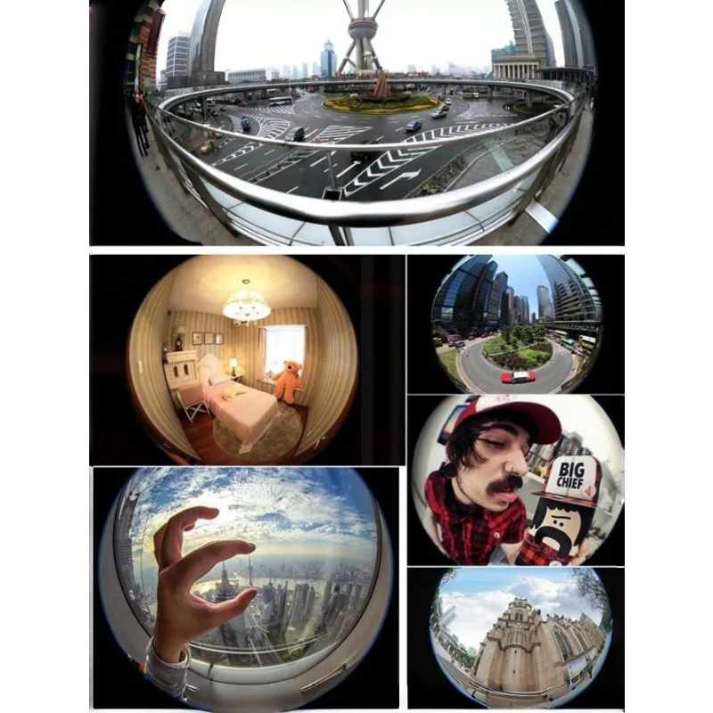 1pc Interesting Mobile Phone Fisheye Lens Three-In-One Mobile Phone Lens Magnifying Glass Fisheye Wide-Anglengle Props