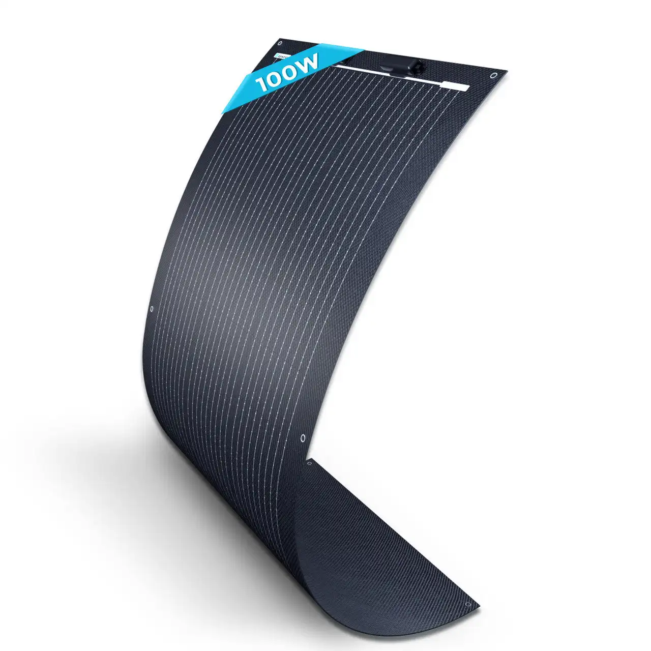 Renogy 100 W flexibles Solarpanel, 12 Volt halbflexible Solarmodule, biegsames Mono-Off-Grid-Solarstrom-PV-Panel für Marine