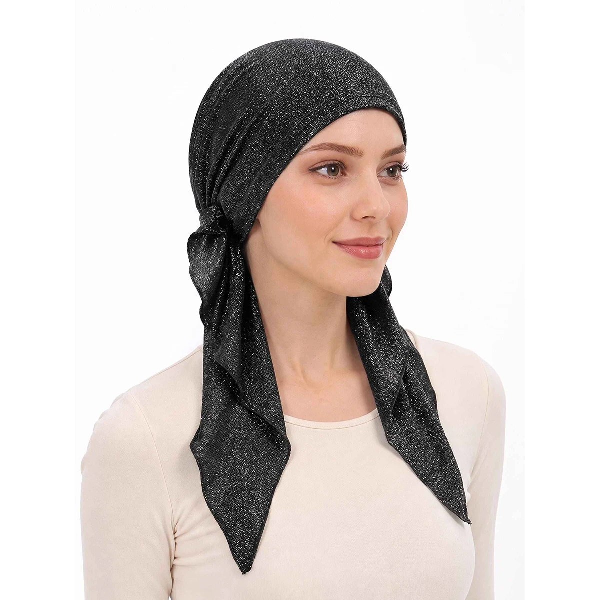 Soft Strech Muslim Fashion Hijabs Turban Bonnet Long Tail Head Wraps Hijab Hats Breathable Chemo Cap For Women Girls