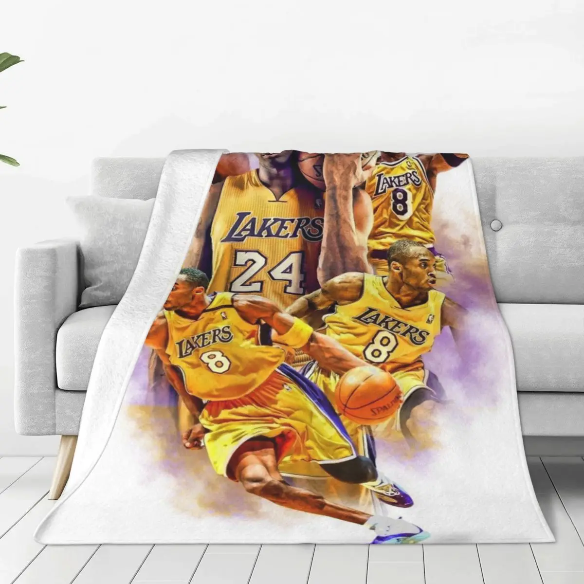 

Famous Basketball Player Soft Warm Blankets Sport Picnic Throw Blanket Winter Cute Design Flannel Bedspread Sofa Bed Cover