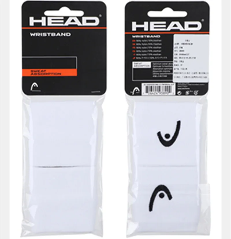 Original HEAD Sport Wristband Cotton comodo Tennis basket Exercise Wristband traspirante assorbente dal sudore
