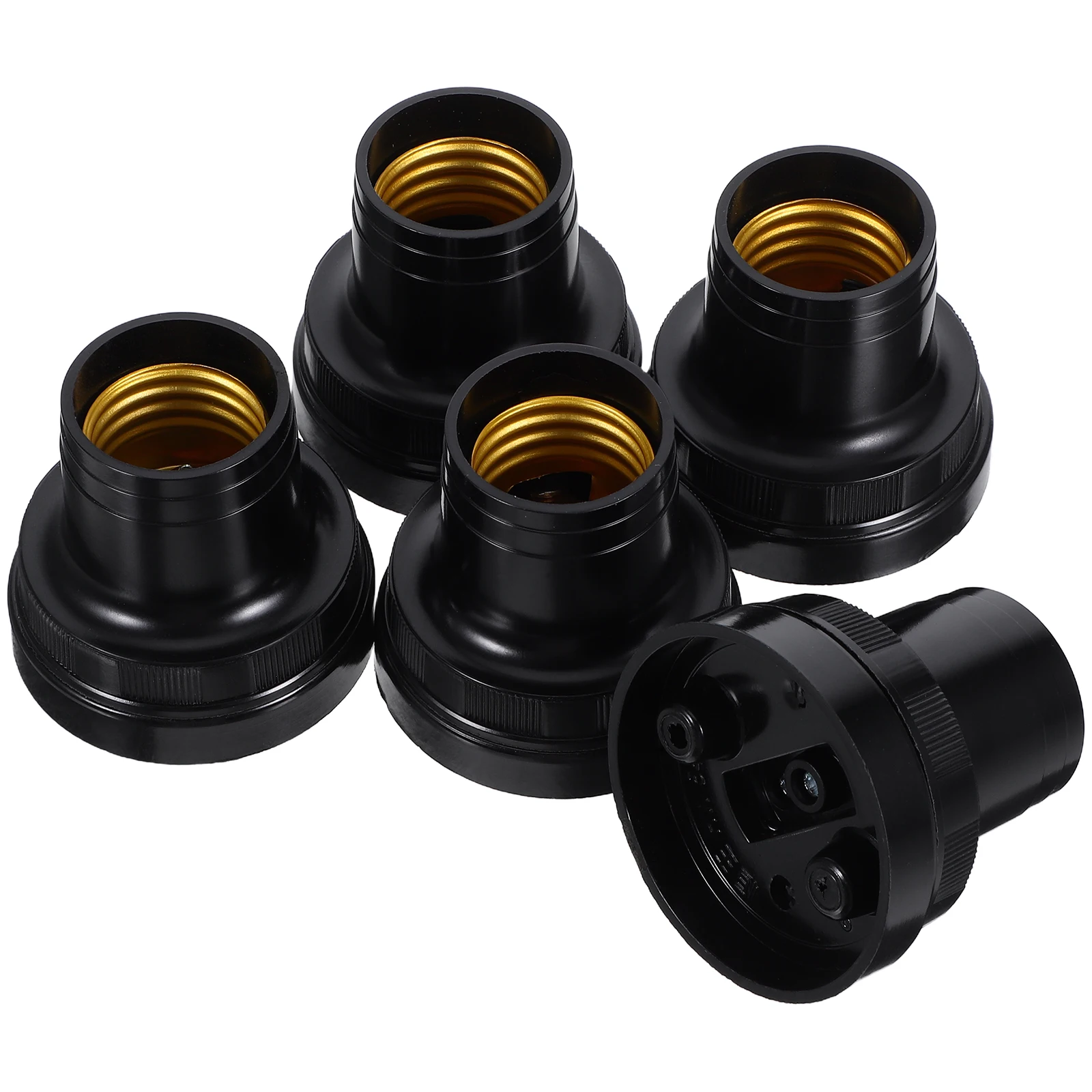 

5Pcs E27 Lamp Holder Quick Installation Stable Fit Various Indoor Scenarios Efficient Light Bulb Socket Replacement