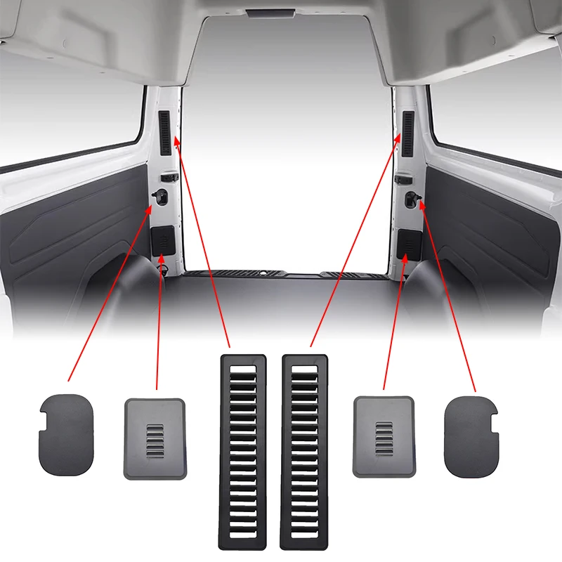 Cubiertas de pilares traseros C para Ford Transit Custom 2012-2023 Van C Pilar cubiertas de acceso de luz trasera conversión de Camper