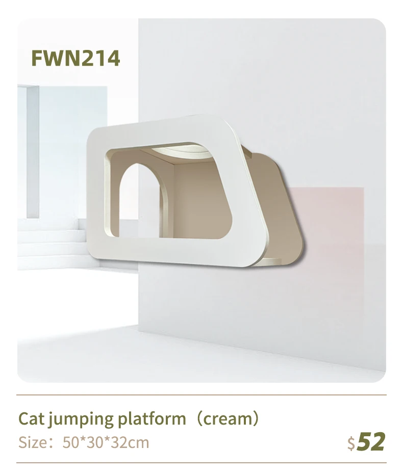 Cat Jumping Platform Wall Mounted Corner Cat Bed Comfortable Cushion Wooden Cat Shelf