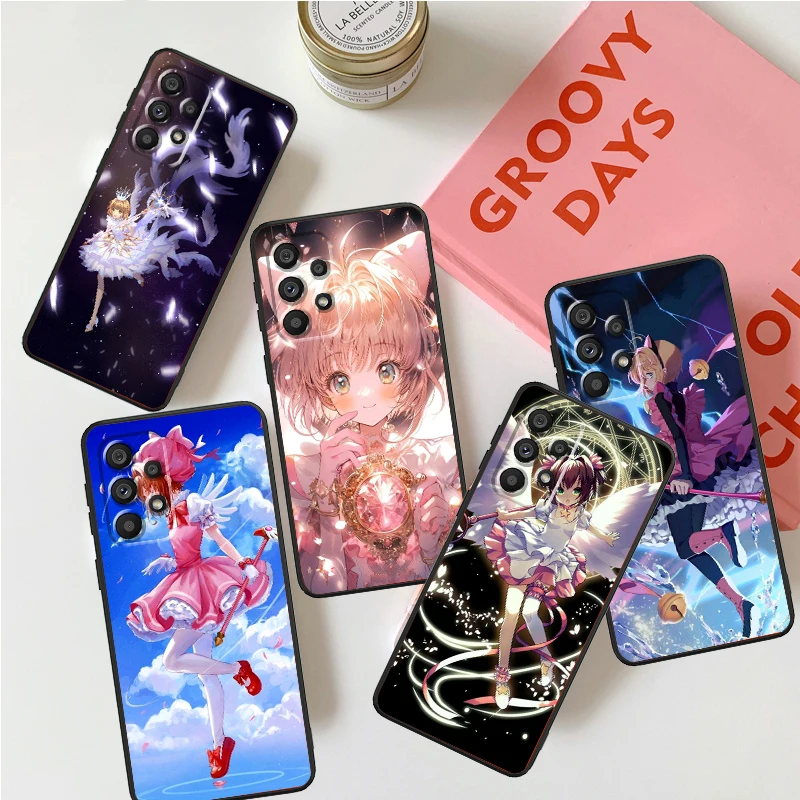 

Card-Captor-Sakura Comic Art For Samsung Note 20 10 Ultra Plus A31 A14 A12 A70 A34 A25 A04 A05 A15 A24 5G Black Soft Phone Case