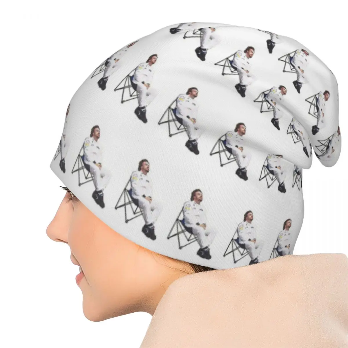 فرناندو ألونسو البرازيل 2015 شاطئ Skullies قبعة صغيرة دافئة الخريف الشتاء في الهواء الطلق قبعة محبوك بونيه قبعات للرجال النساء الكبار