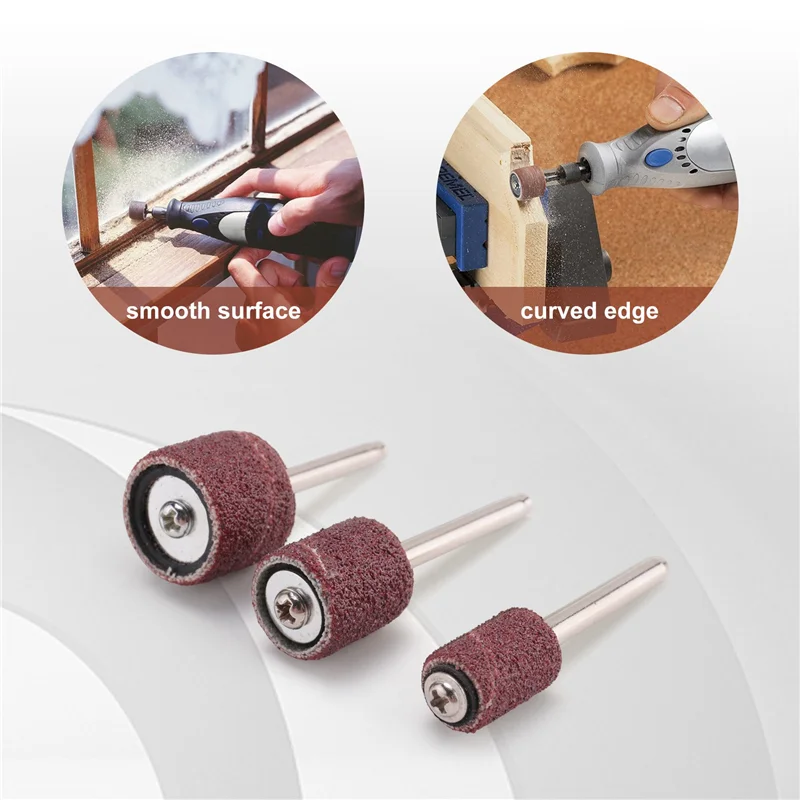 

-AT37 66 Pcs Drum Sanders Set Including 60 Pcs Sanding Bands And 6 Pcs Drum Mandrels