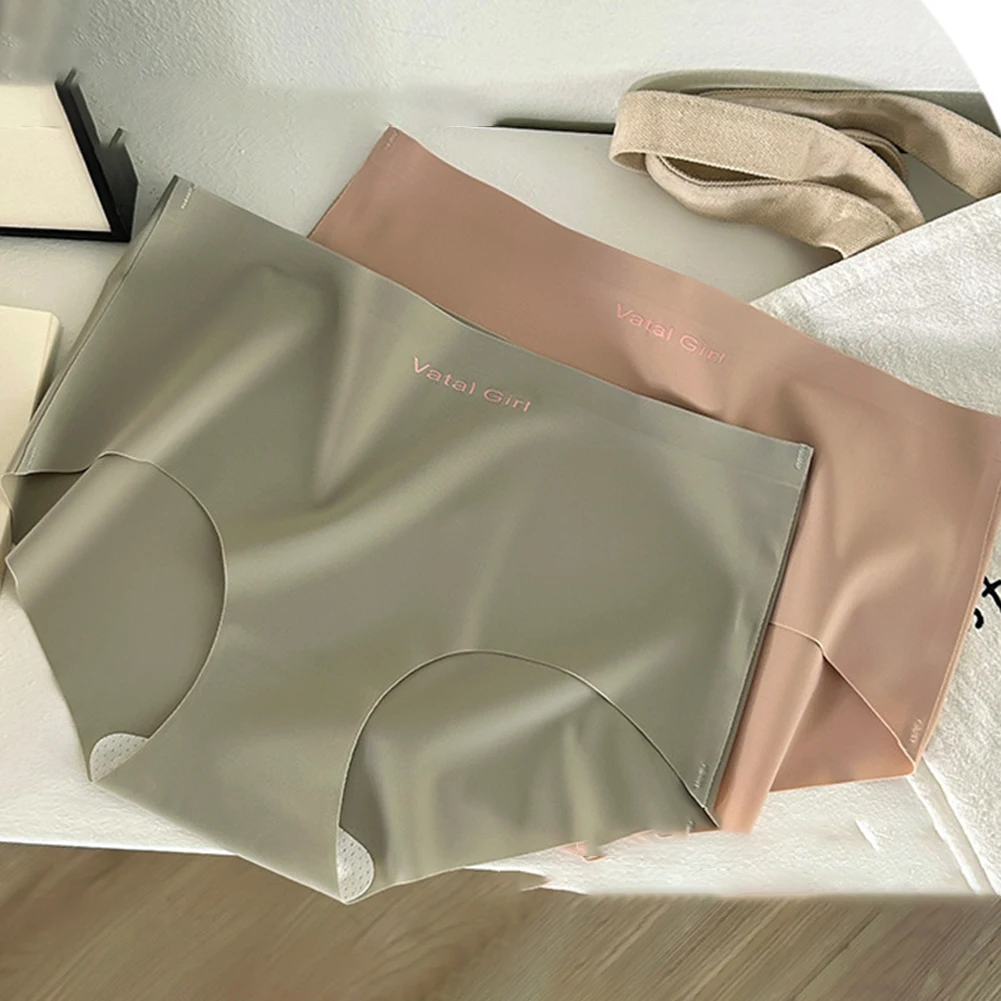 

Non Marking Silk Underpants Skin Friendly Underwear Nude Sports Triangle Pants Panties Breathable Lingerie Lounge Briefs Fashion