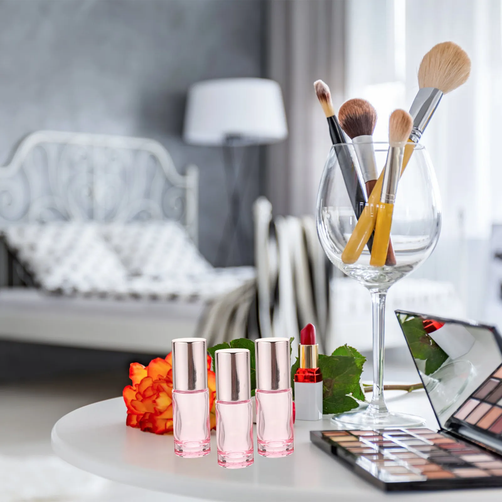 

Набор из 6 стеклянных роликовых флаконов для эфирных масел, парфюмерии, ароматерапии, многоразовые, портативные, дорожные, пустые, для жидкостей