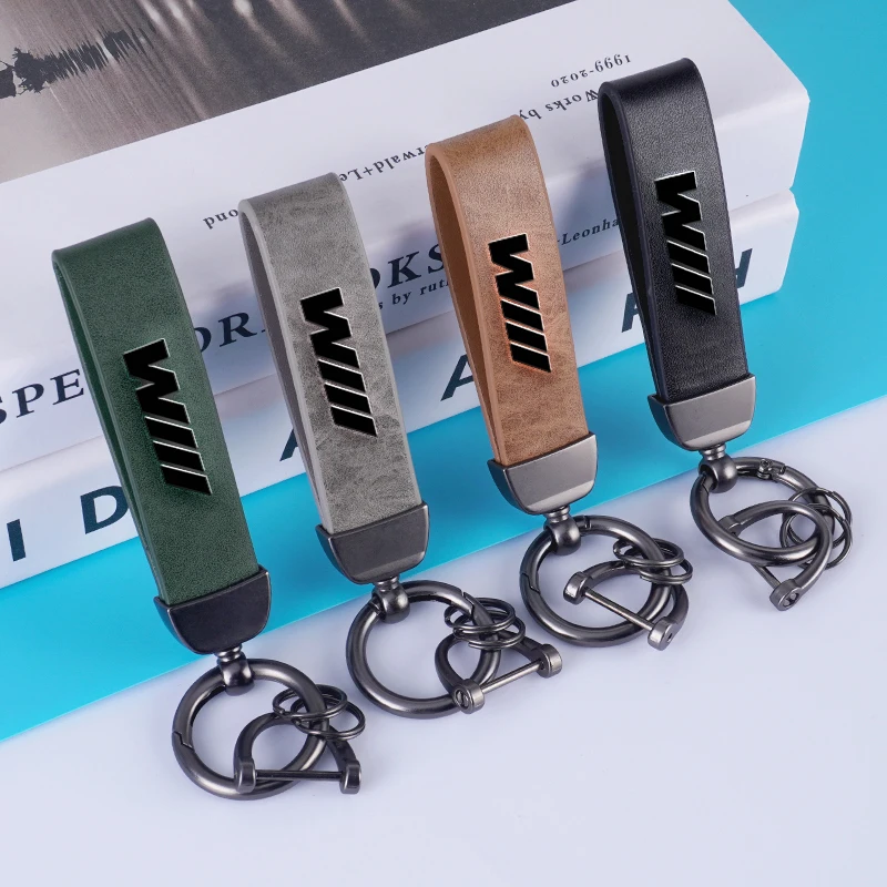 Leather Car Keychain Ring Pendant Keyring For BMW M X1 X2 X3 X5 X6 E46 E39 E90 E36E60 E34 E30 F30 G20 Auto Styling Accessories view 3