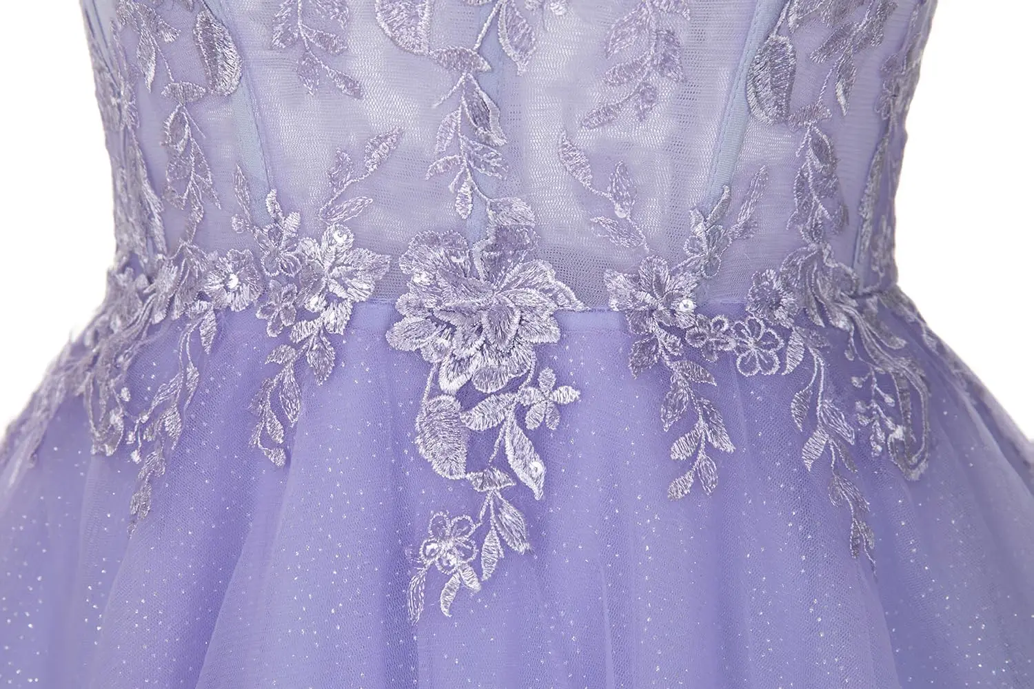 Korte kanten bloemen homecoming-jurken voor tieners Sparkly tule illusie galajurk boven de knie, mini-galajurken