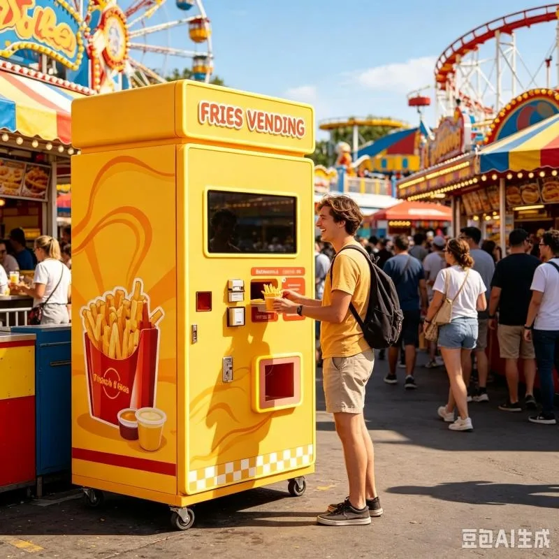French Fries Vending Machine Customized Intelligent Cooking Kiosk Fast Frying System Stainless Steel Food Equipment