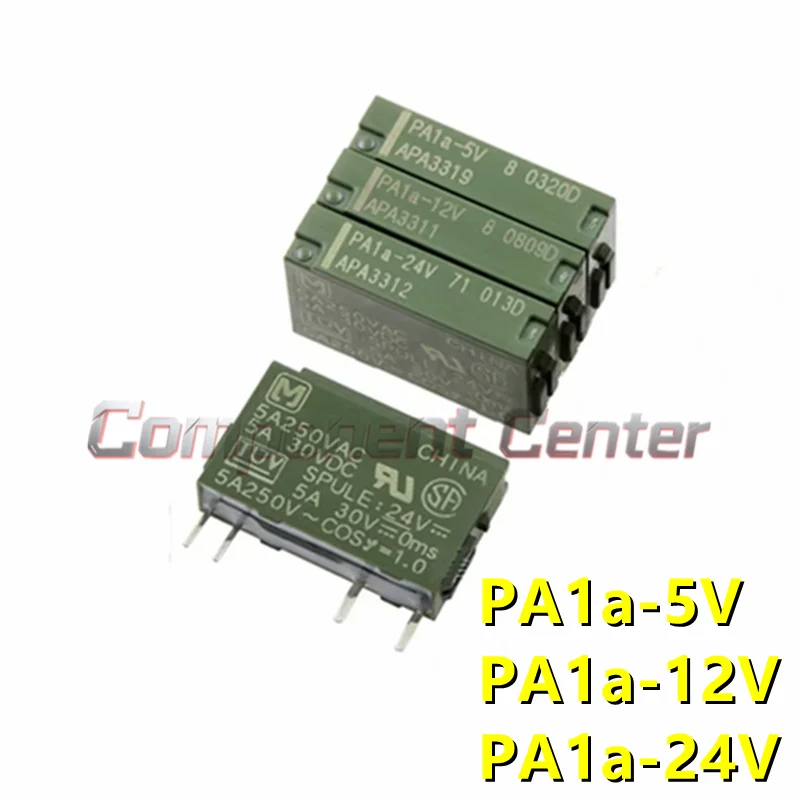 PA1a-5V PA1a-12V PA1a-24V (5pieces) DIP 5VDC/12VDC/24VDC Slim power relay for interface ,Original In Stock