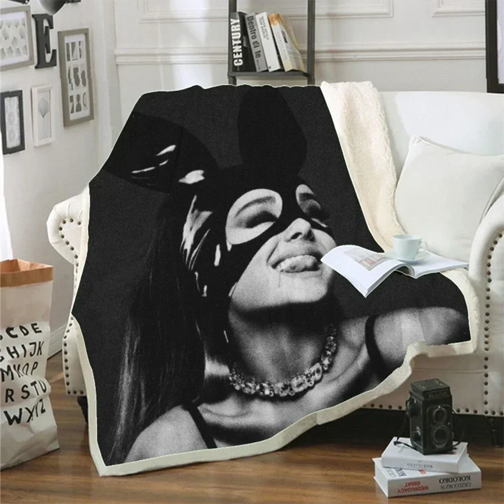 2026 3D Print Ariana Grande Blanket Soft Sofa Cover Throw Blanket Fleece Tapestry Lightweight Warm Bed Blankets For Bedroom Couc